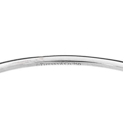 Tiffany 18K White Gold Diamond Metro Bangle Bracelet 4 of 4