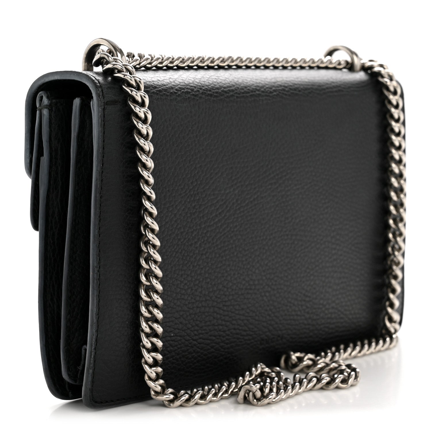 Gucci Pebbled Calfskin Small Dionysus Shoulder Bag Black 3 of 13