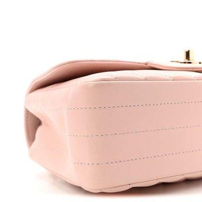 Chanel Calfskin Chevron Quilted Mini Rectangular Flap Light Pink 9 of 10