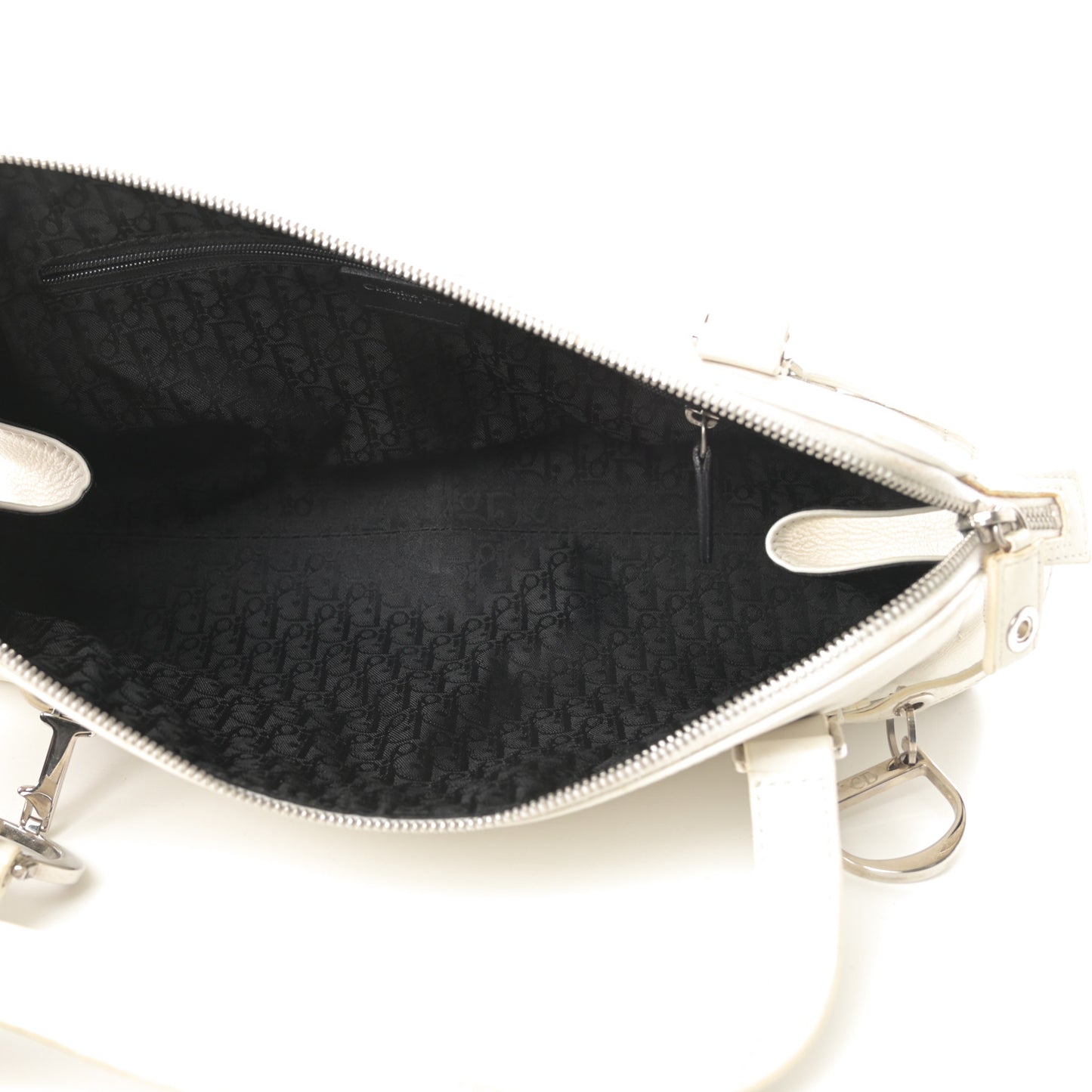 Calfskin Logo Charms Boston White