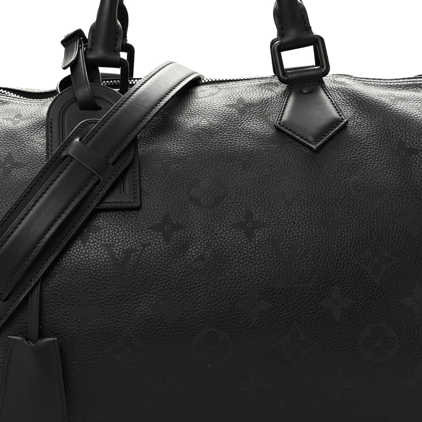 Calfskin Monogram Speedy P9 Bandouliere 40 Ultra Black