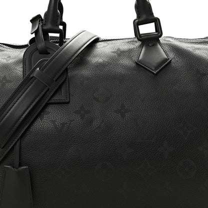 Louis Vuitton Calfskin Monogram Speedy P9 Bandouliere 40 Ultra Black 8 of 12
