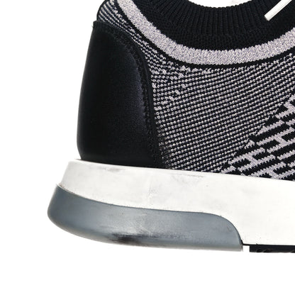 Hermes Knit Bi-Color Womens Addict Sneakers 39 Black White 12 of 17