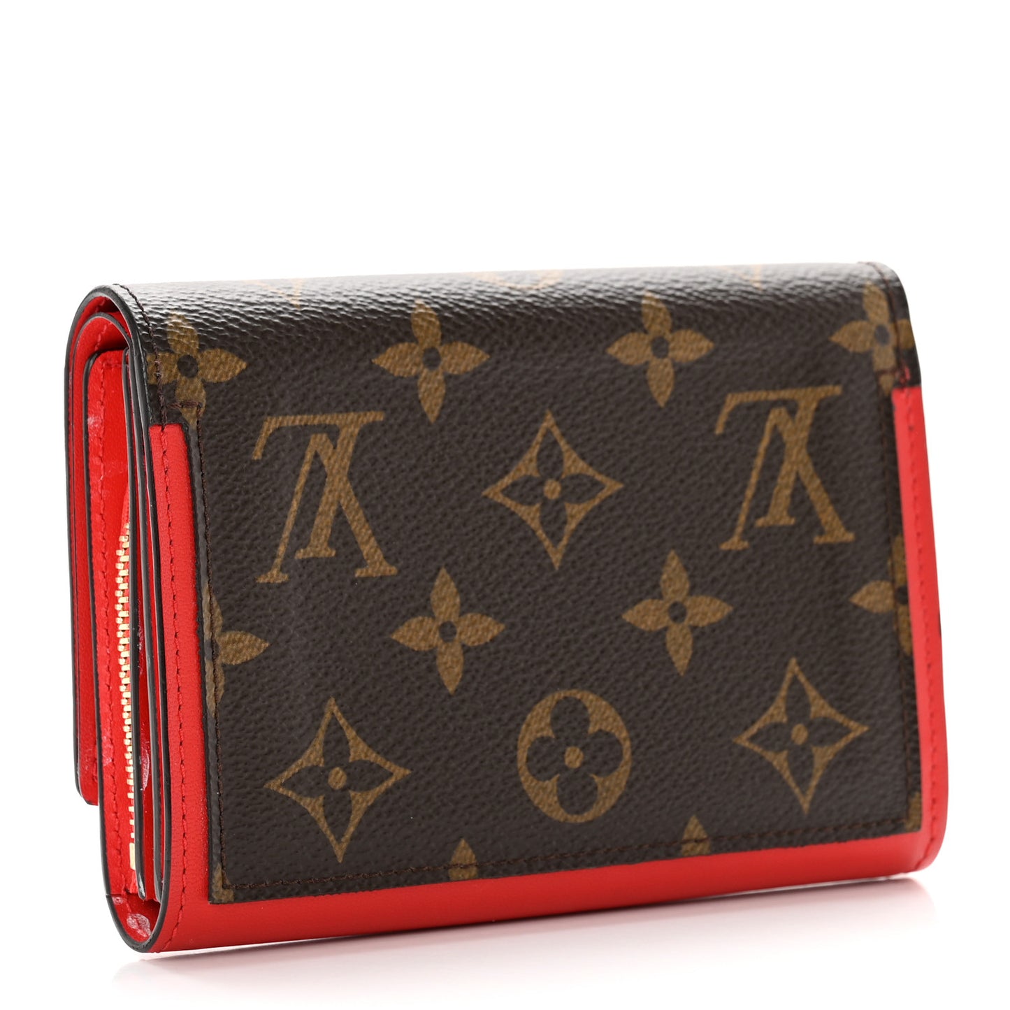 Monogram Flore Compact Wallet Coquelicot