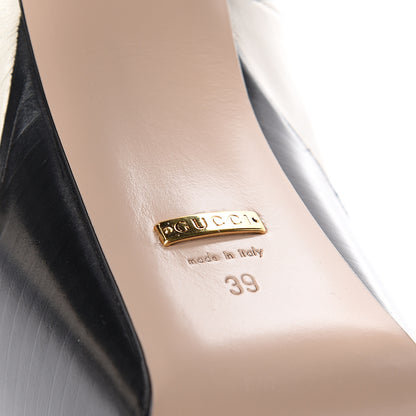 Gucci Malaga Kid Pearl Studded Vegas Platform Loafers 39 Mystic White 6 of 7