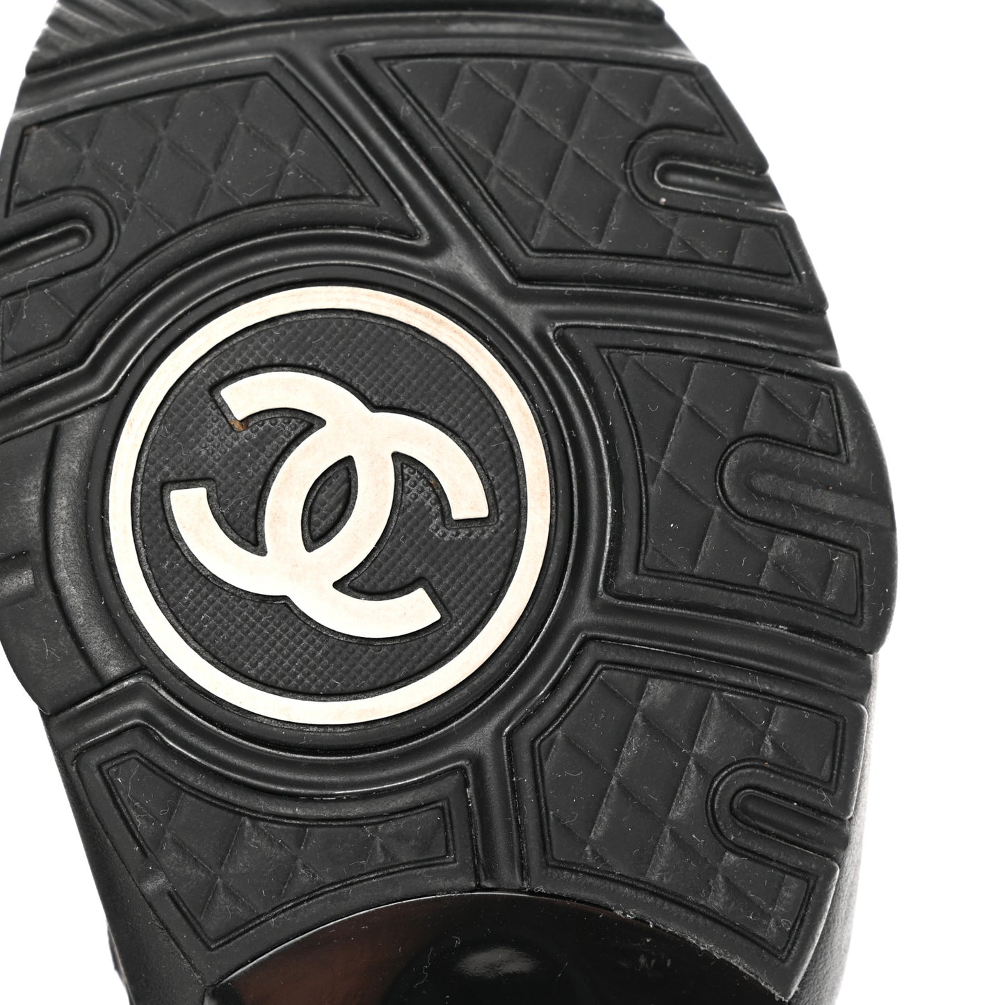 Fabric Calfskin Suede CC Sneakers 39 Black