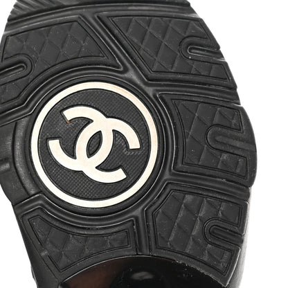 Chanel Fabric Calfskin Suede CC Sneakers 39 Black 6 of 9