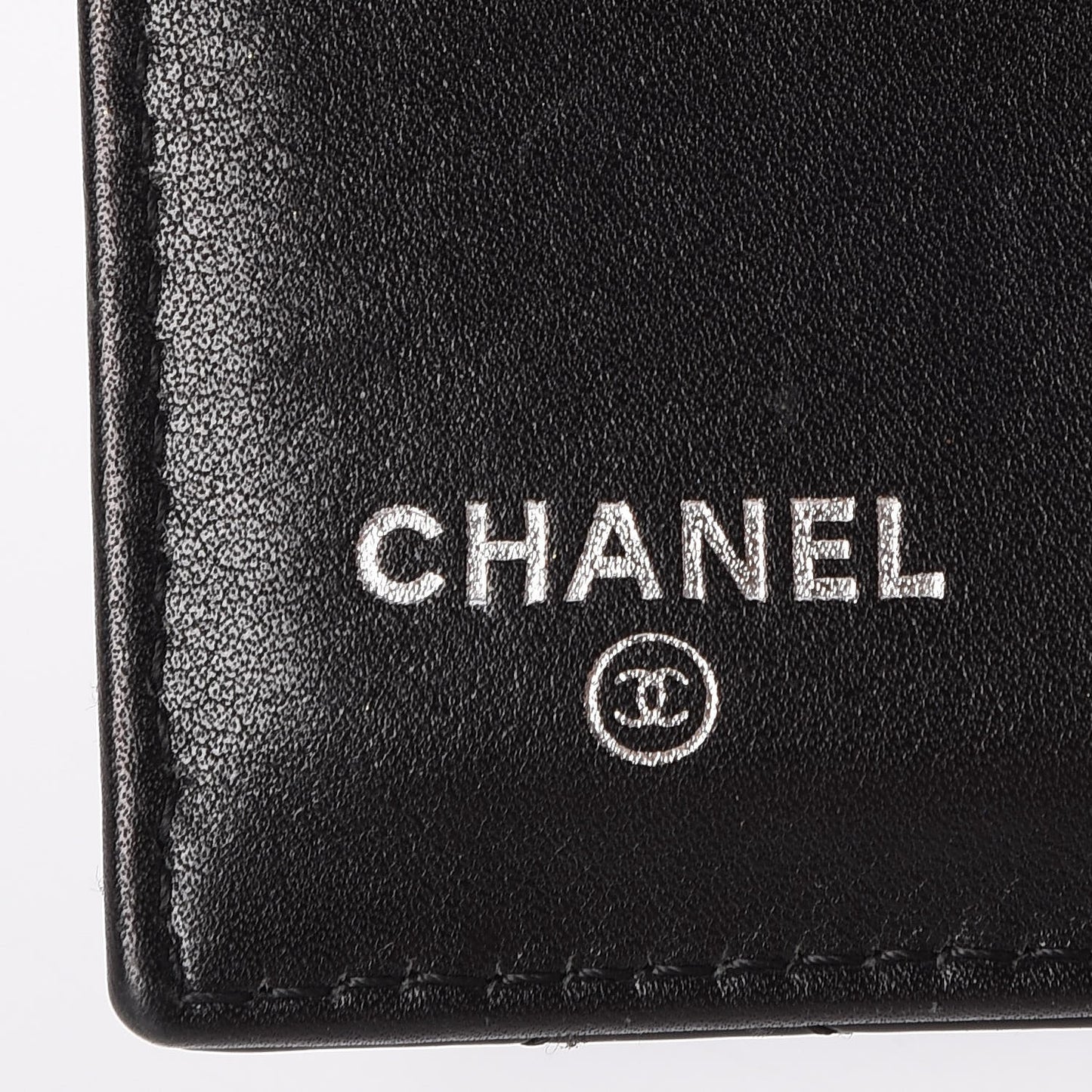 Patent Quilted Brilliant Compact Wallet Black