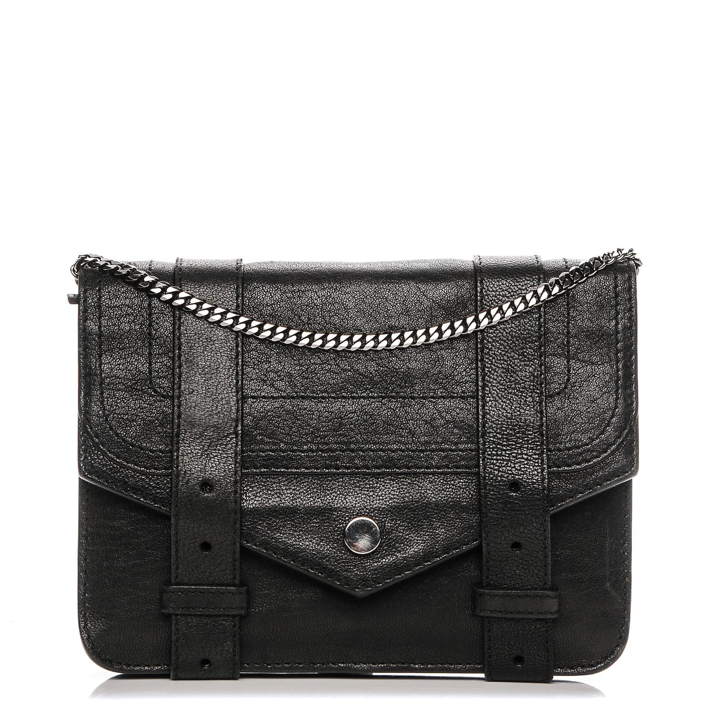 Lambskin PS1 Large Chain Wallet Black