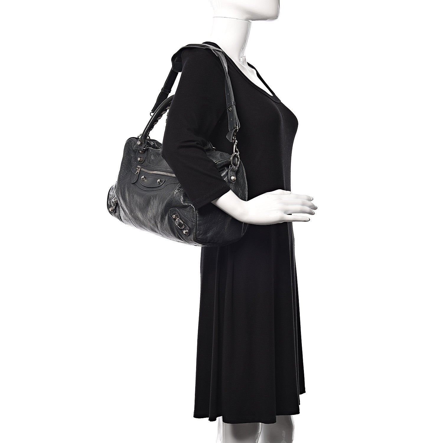 Balenciaga Agneau Giant 12 Silver Hardware Boston Anthracite 1 of 12