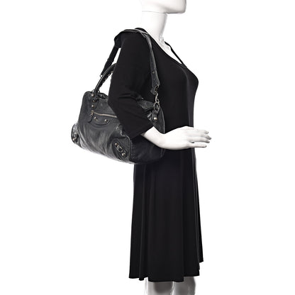 Balenciaga Agneau Giant 12 Silver Hardware Boston Anthracite 1 of 12