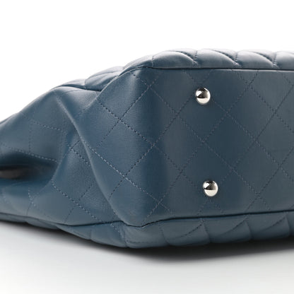 Chanel Lambskin Quilted Large Classic Shopping Tote Blue 9 of 12