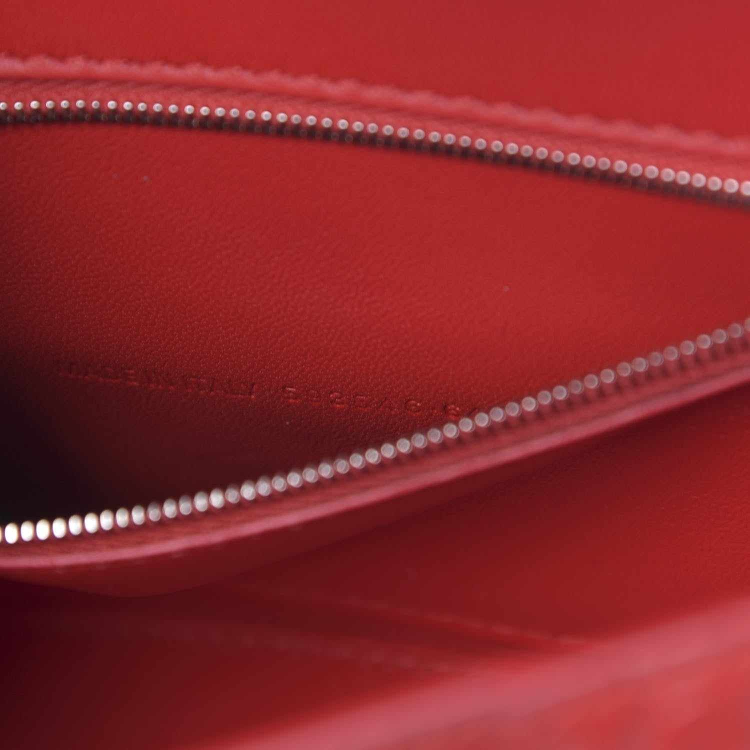 Balenciaga Shiny Calfskin Tonal B Crocodile Embossed Small Hourglass Top Handle Bag Bright Red 7 of 10