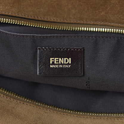Fendi Calfskin Suede Boston Satchel Foresta 8 of 19