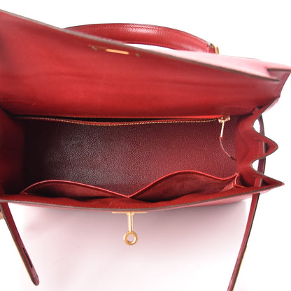 Hermes Courchevel Kelly Sellier 28 Rouge Vif 8 of 17