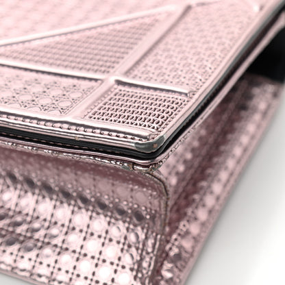 Christian Dior Metallic Patent Micro-Cannage Medium Diorama Flap Bag Pink 8 of 8