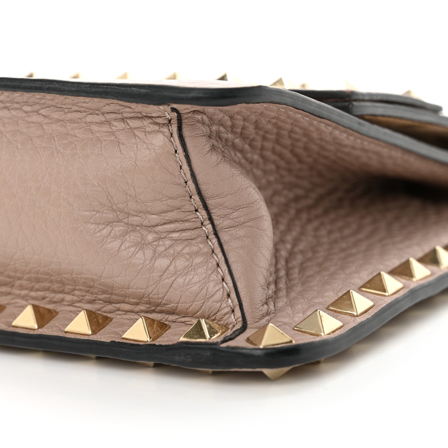 Valentino Garavani Grained Calfskin Small Rockstud Flap Crossbody Bag Poudre 9 of 15
