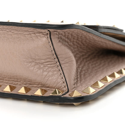 Valentino Garavani Grained Calfskin Small Rockstud Flap Crossbody Bag Poudre 9 of 15