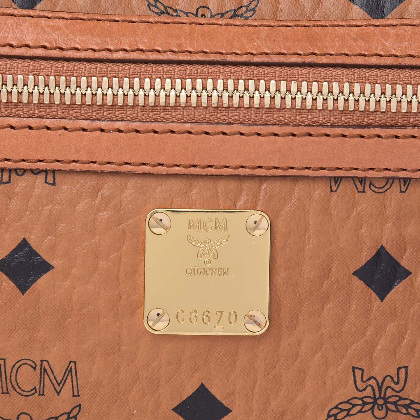 Visetos Heritage Crossbody Bag Cognac