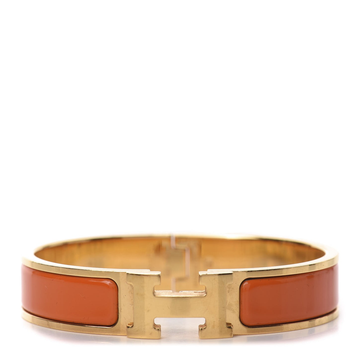 Enamel Narrow Clic Clac H Bracelet PM Orange