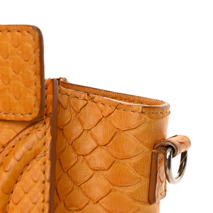 Celine Snakeskin Calfskin Nano Luggage Yellow 17 of 21