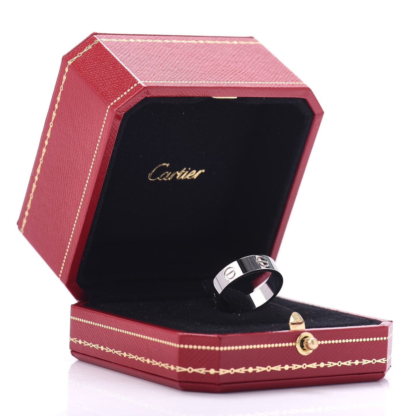 18K White Gold 5.5mm LOVE Ring 57 8