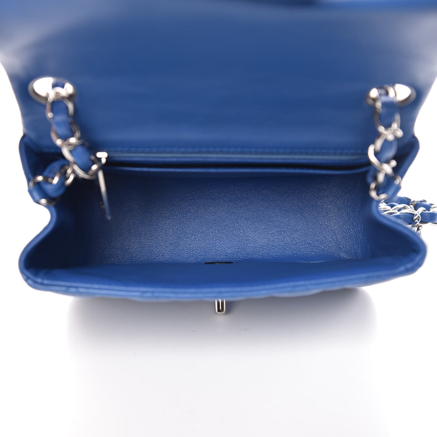 Lambskin Quilted Mini Square Flap Blue