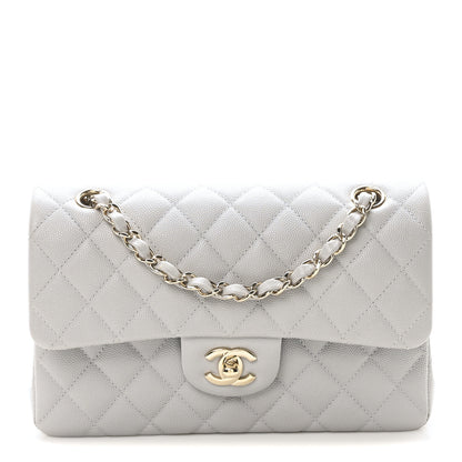 Chanel Caviar Quilted Small Double Flap Grey 1 of 10