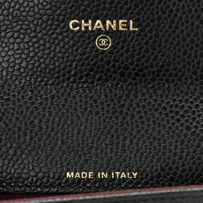 Chanel Caviar Quilted Flap Card Holder Wallet Black 6 of 7
