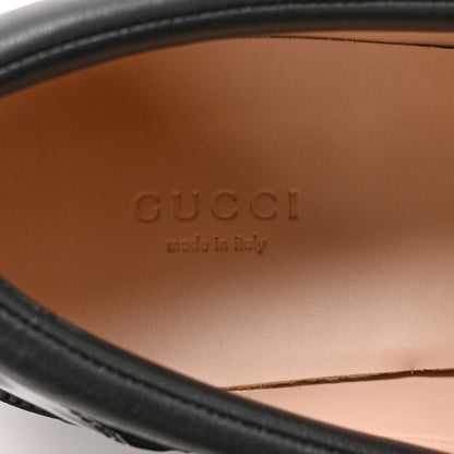 Gucci Magnum Calfskin Nappa Samoa Womens Horsebit Platform Chunky Lug Sole 40mm Loafers 41 Black 7 of 8