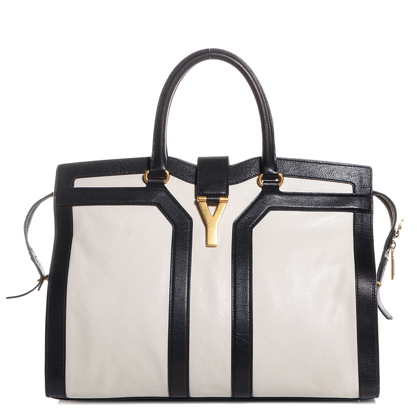 Calfskin Large Cabas ChYc Black White