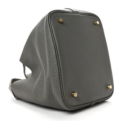 Hermes Taurillon Clemence Picotin Lock 22 MM Gris Meyer 4 of 9