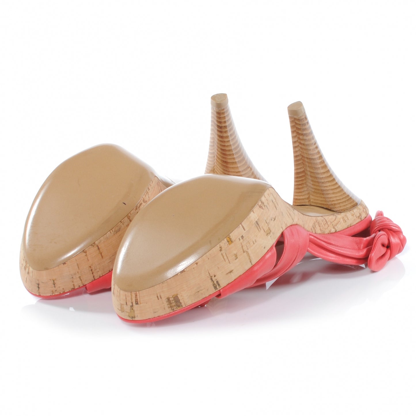 Porto Cervo Leather Slingback Heels Red 38