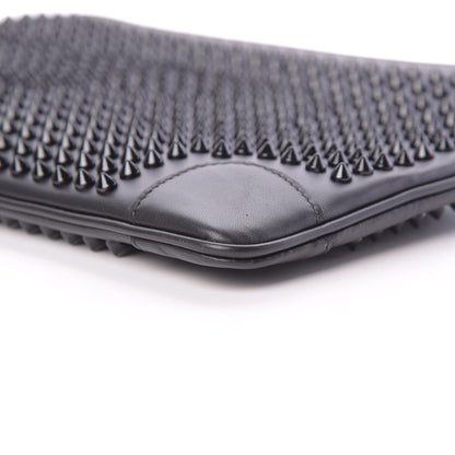 Christian Louboutin Calfskin Studded Loubiposh Clutch Black 10 of 11