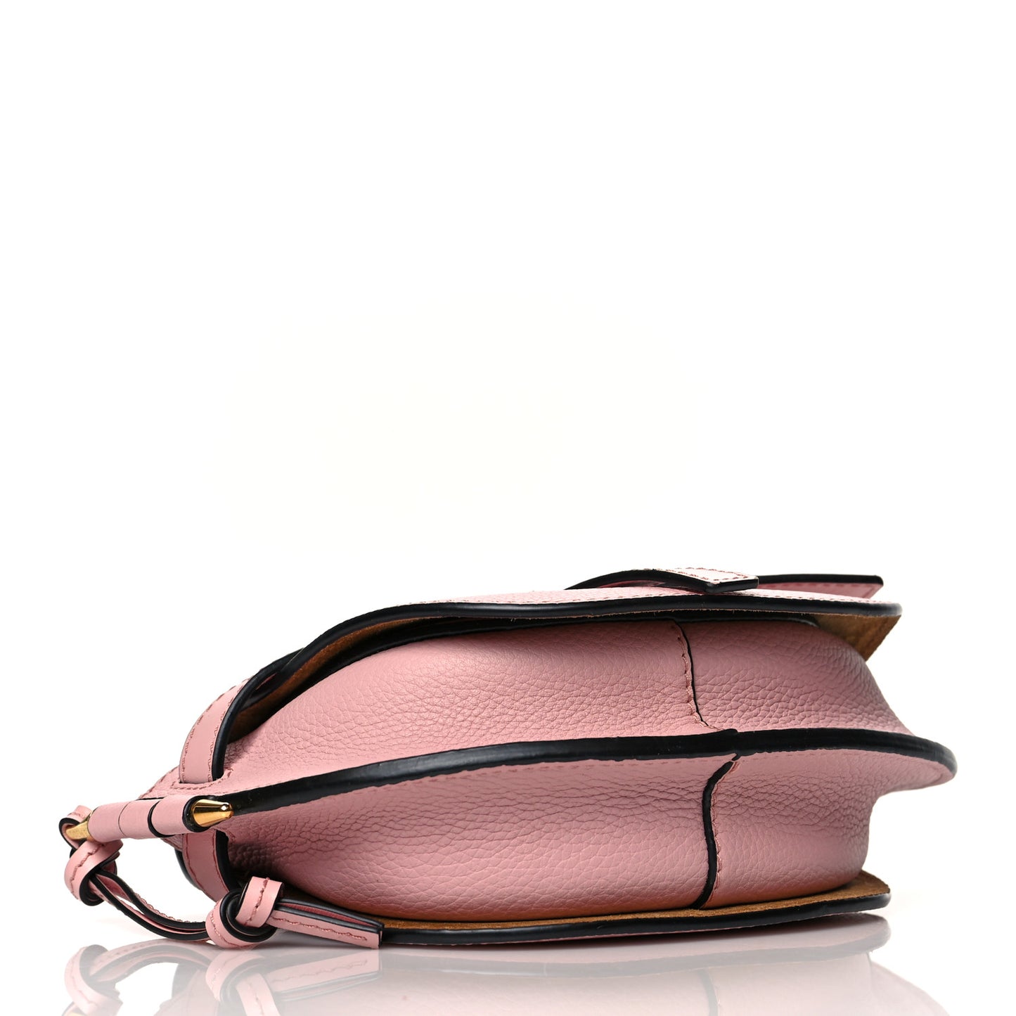 Grained Calfskin Mini Gate Crossbody Bag Pastel Pink