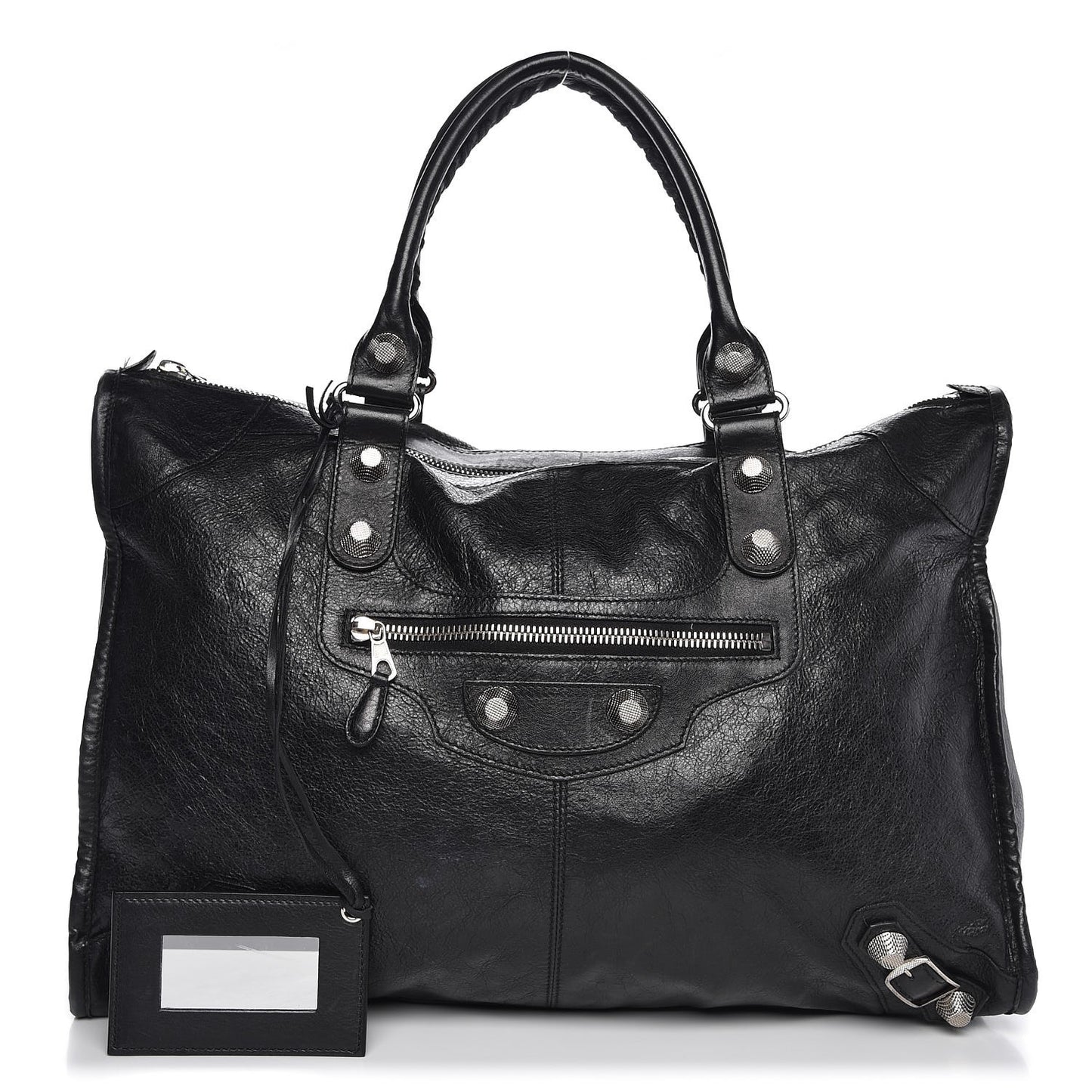 Agneau Giant 21 Silver Hardware Weekender Black