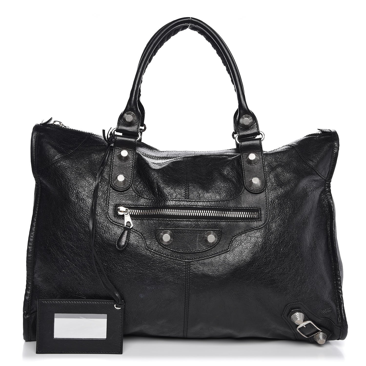 Balenciaga Agneau Giant 21 Silver Hardware Weekender Black 1 of 6