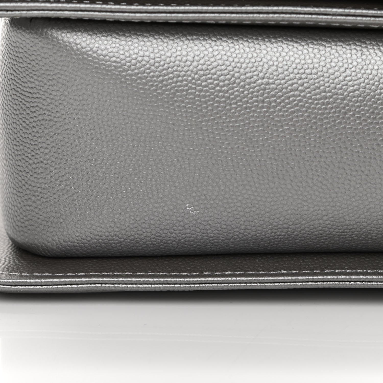 Chanel Metallic Caviar Quilted Medium Boy Flap Silver 11 of 12