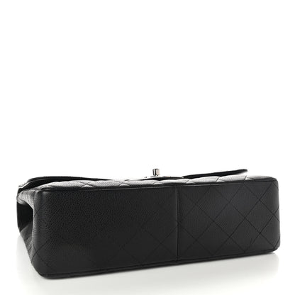 Chanel Caviar Quilted Jumbo Single Flap Black 4 of 11