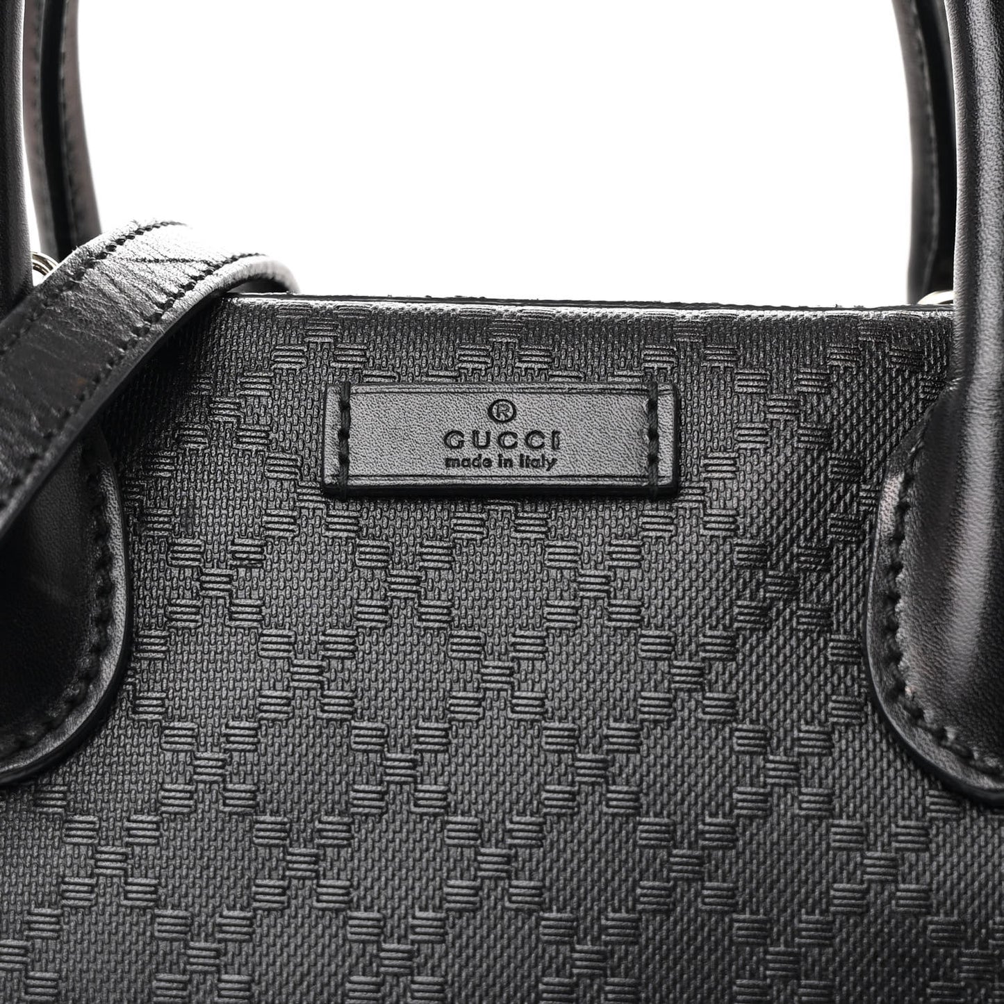 Calfskin Diamante Small Top Handle Bag Black