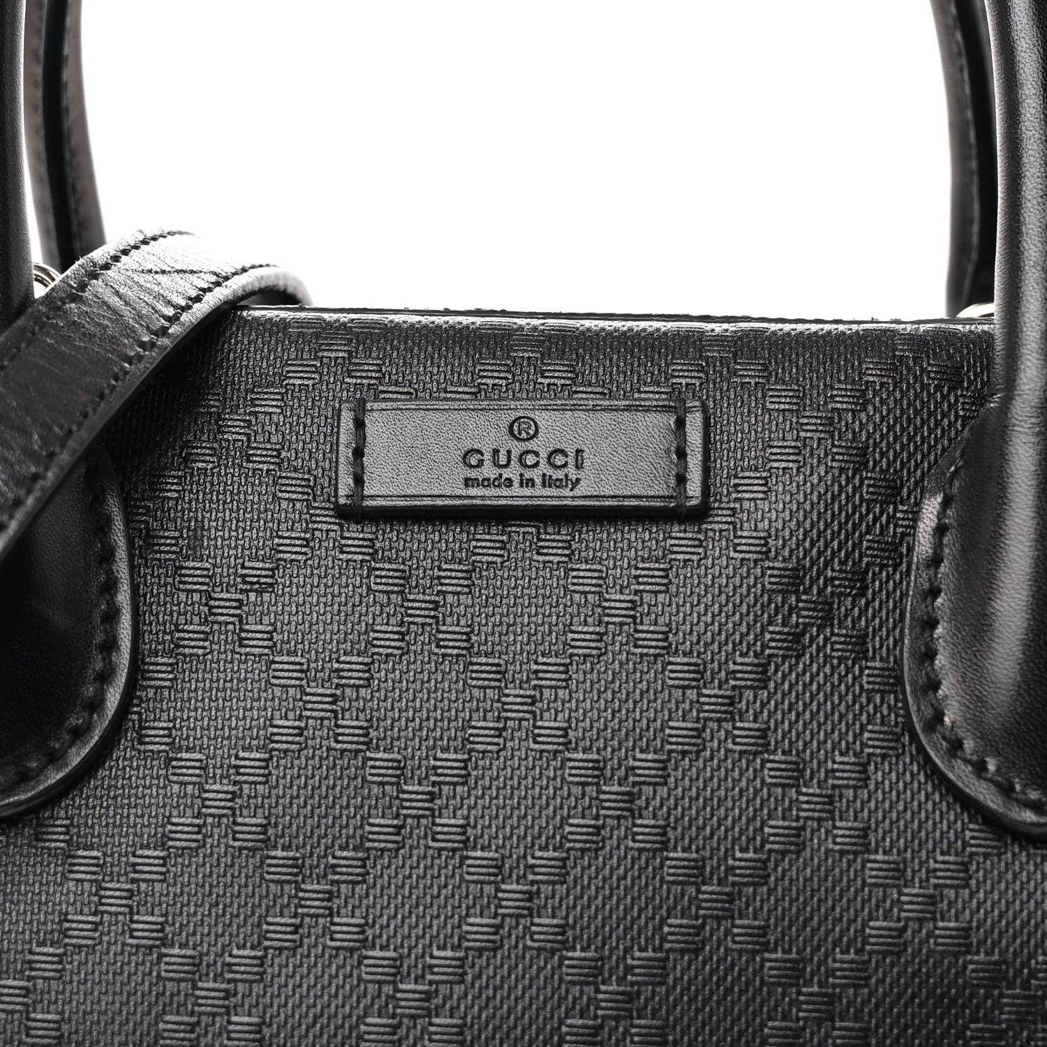 Gucci Calfskin Diamante Small Top Handle Bag Black 8 of 11