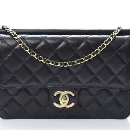 Chanel Lambskin Quilted Medium Crossing Times Flap Black 9 of 13