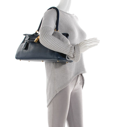 Hermes Taurillon Clemence Shoulder Kelly 40 Bleu De Malte 2 of 21