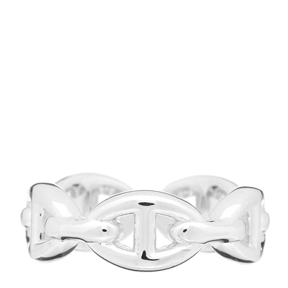 Hermes Sterling Silver PM Chaine d'Ancre Enchainee Band Ring 52 6 1 of 6