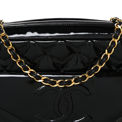 Chanel Patent Quilted Tassel Camera Case Black 8 of 10