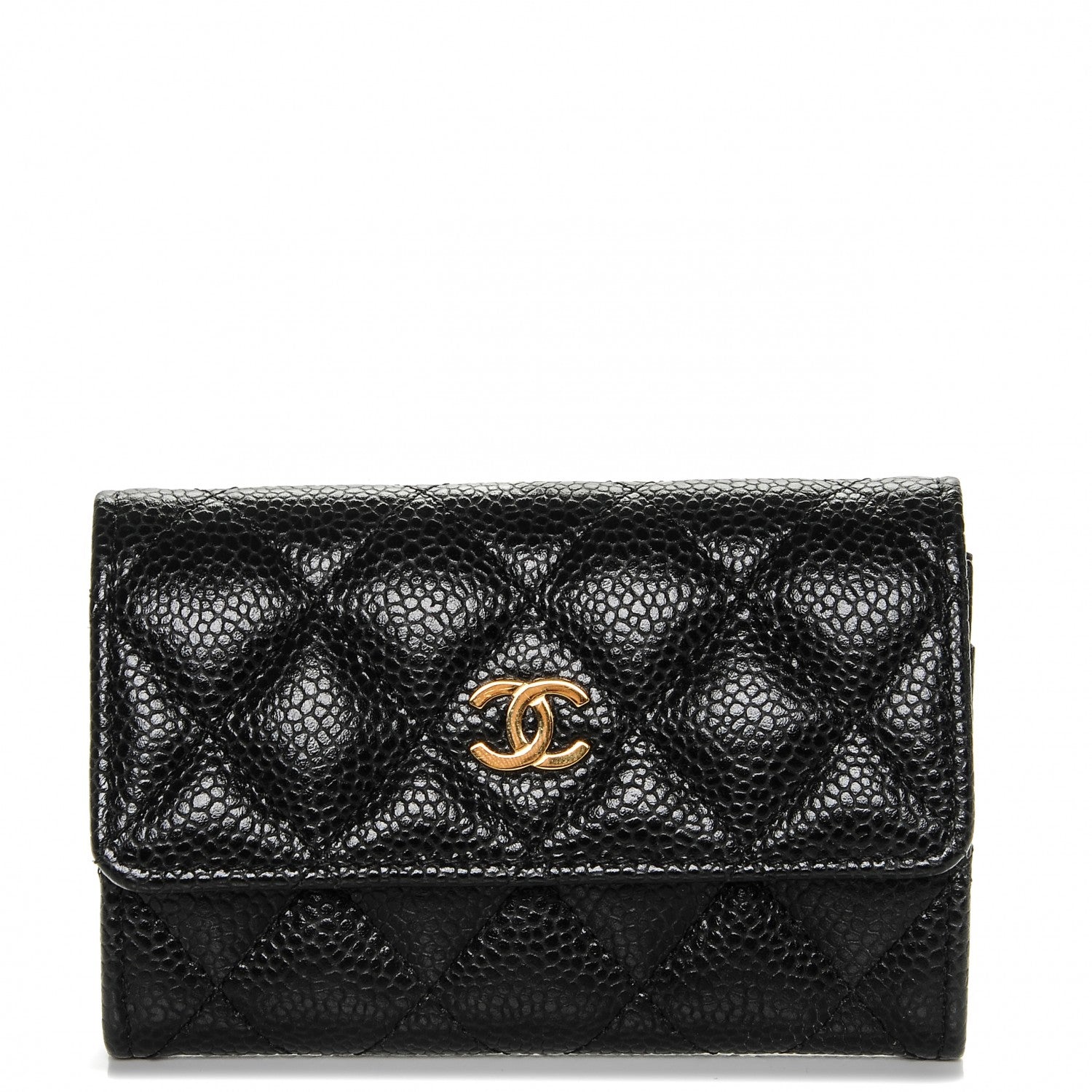 Chanel Caviar Quilted Flap Card Holder Black 1 of 8