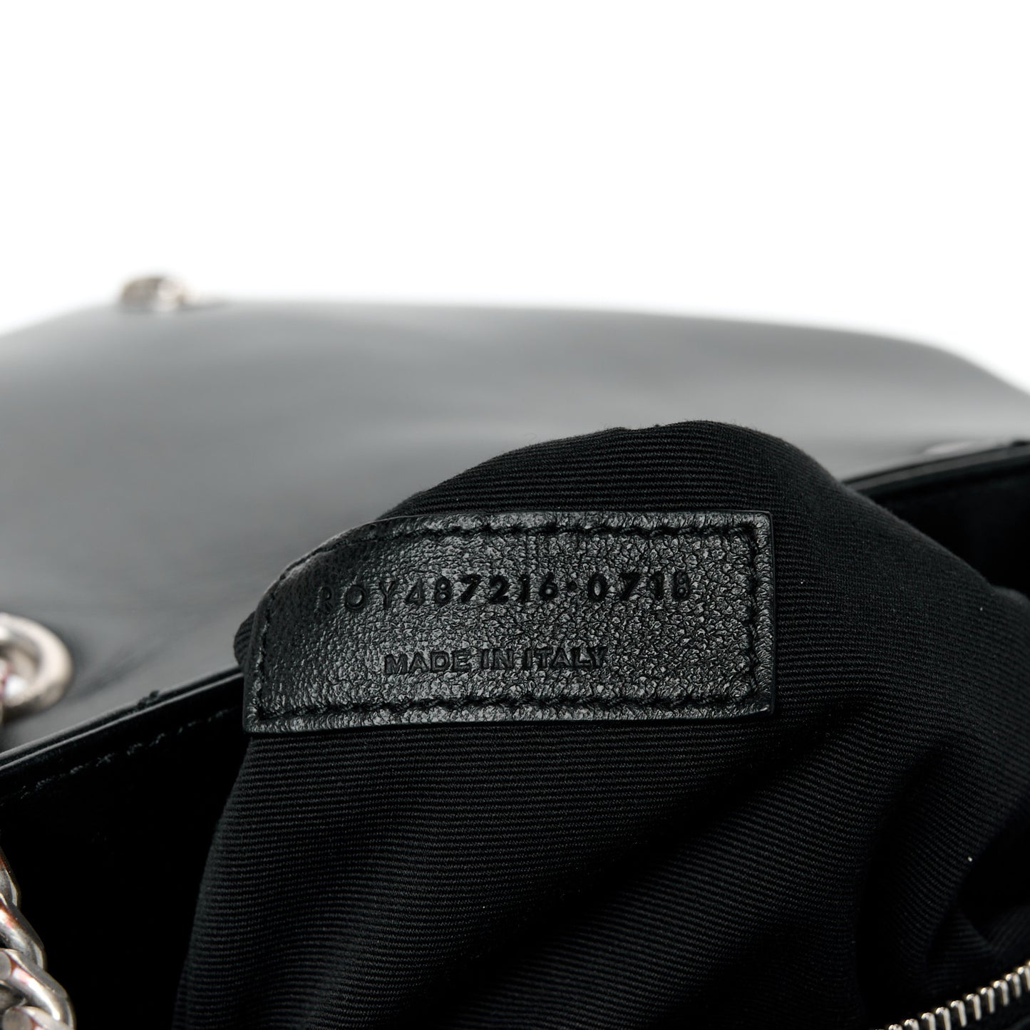 Calfskin Y Quilted Monogram Medium Loulou Chain Satchel Black