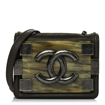 Chanel Iridescent Calfskin Marble Plexiglass Boy Brick Flap Dark Khaki 1 of 12