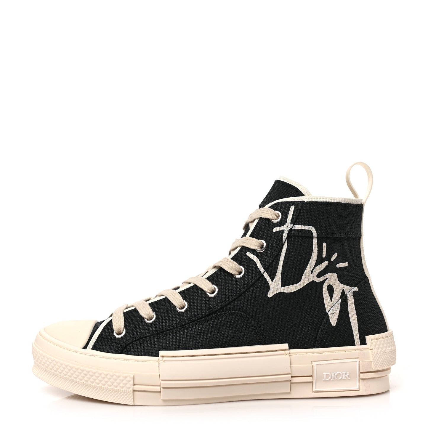 x Cactus Jack Canvas Mens B23 High Top Sneakers 41 Black Beige