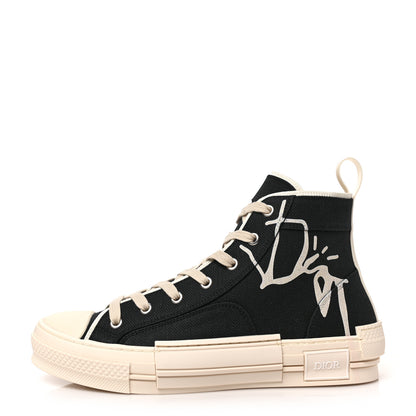 Christian Dior x Cactus Jack Canvas Mens B23 High Top Sneakers 41 Black Beige 1 of 8